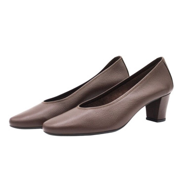 SALÓN SIN FORRO TACÓN MARRÓN